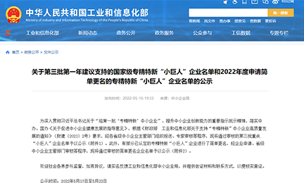 喜讯丨爱游戏体育在线登录-爱游戏（中国）入选“建议支持”的国家级专精特新“小巨人”企业